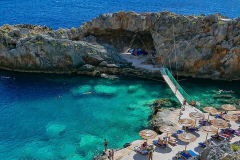 From Rethymno Private Tour to Spili Kourtaliotiko Kalypso Beach