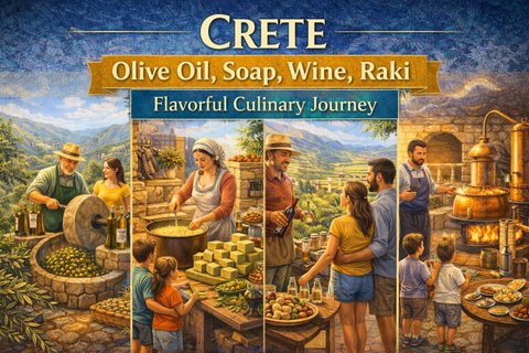 Crete: Olive Oil, Soap, Wine, Raki - Flavorful Culinary Journey