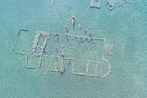 Epidavros sea kayak at the Ancient sunken city tour, small ancient theater 