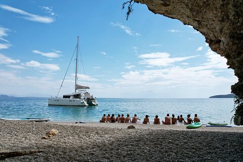 Nafplio Catamaran Full Day Sailing Private Cruise