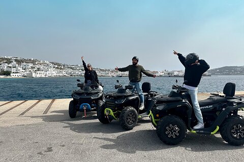 Discover Mykonos ATV Tour with 650cc Quads